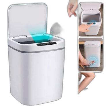 Imagem de Lixeira Automática Recarregável 16L Sensor Inteligente Usb