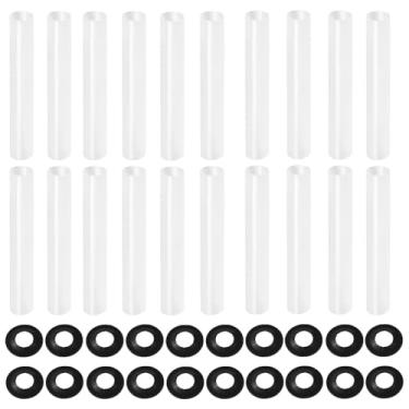 Imagem de TAICHEUT 60 conjuntos de 80 mm dobradiça de porta de garagem silenciosa, juntas de porca de eixo de rolo compatíveis com rolamentos silenciosos de rolos de porta de garagem