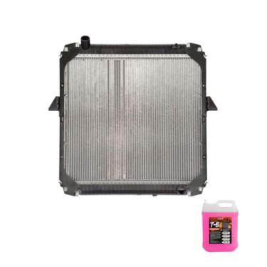 Imagem de Kit Radiador Eletrônico Mercedes-Benz 1518 1718 + Aditivo Radiadornaq Rosa 5litros