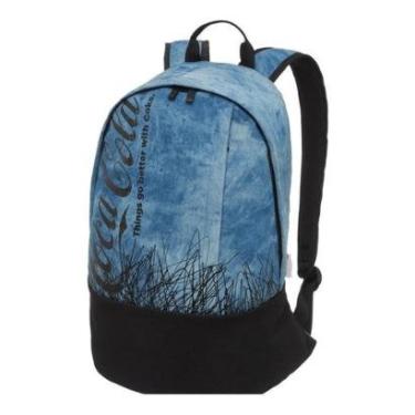 Imagem de Mochila Costas Juvenil Estilo Jeans Coca-cola Scrible PAcific-Unissex