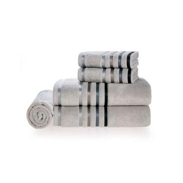 Imagem de Jogo de Banho 5 Peças Fio Penteado Karsten Lumina Mineral Cinza