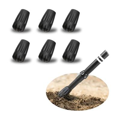 Imagem de TREKOLOGY Pontas de vara de trekking - Protetores de ponta de substituição de bengalas - Diâmetro do furo de 11 mm - Serve na maioria dos bastões de caminhada padrão (pacote com 4 peças)