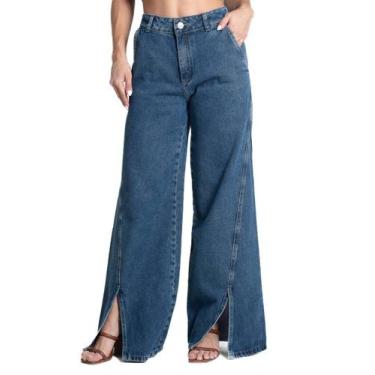 Imagem de Calça Jeans Sawary Wide Leg - 281716 - Azul 42, Azul, 42