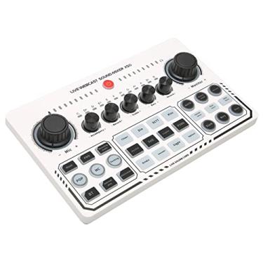 Imagem de Akozon Placa de Som X50 Live - Placa de Som Externa USB Com 12 Efeitos Sonoros Quentes, One Touch Mute, Design de Porta Dupla para Transmissão Ao e Mixagem de Podcast