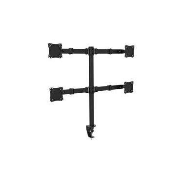 Imagem de Suporte Torre ELG Multiarticulado de Mesa para 4 Monitores de 14 a 27, com Ajuste de Altura, Até 5kg, Preto - F50X4