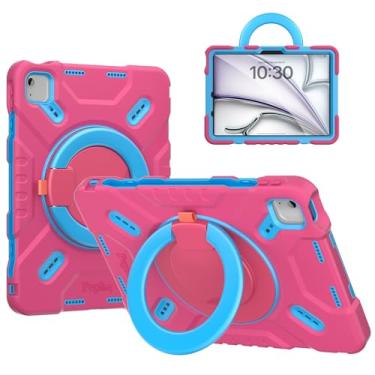 Imagem de Pepkoo Capa para iPad Air 11 polegadas modelos 2025 (M3) e 2024(M2), capa para iPad para crianças, design leve e anti-queda de material de grau de ferramenta com excelente respirabilidade.