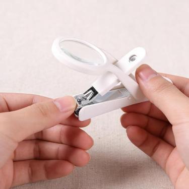 Imagem de 1 peça de cortador de unhas de animais de estimação com lente de aumento rotativo para idosos com lente de aumento adequado para hamsters ouriços e pequenos animais de estimação com alças