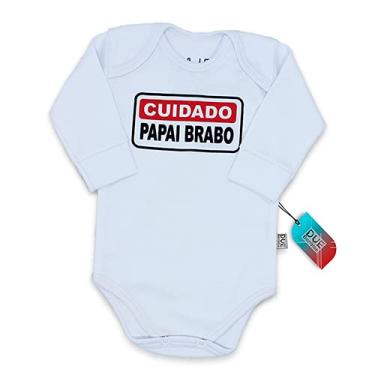 Imagem de Body Bebê Manga Longa Cuidado Papai Bravo