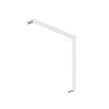 Imagem de Emenda em L para Perfil Taschibra Sobrepor Sope Conexão Teto/Parede - Branco