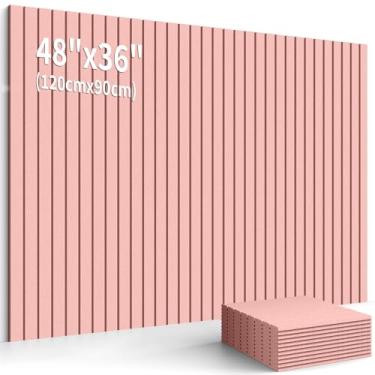 Imagem de Quadro de feltro para paredes 122 x 91 cm alternativo para quadro de feltro ork, pacote com 12 quadros de avisos de azulejos de feltro para parede, quadro grande de cortiça para escritório, quadro de