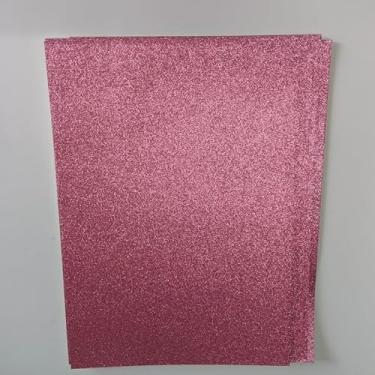 Imagem de Cartolina com glitter, tamanho A4, 20 x 29 cm, 250 g/m2, 30 folhas (ouro rosa brilhante)
