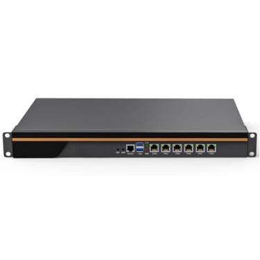 Imagem de Partaker Hardware de firewall de montagem em rack 1U, OPNsense, VPN, dispositivo de rede, I5 12400, S16, AES-NI, 6 x I226-V 2,5Gbe, 2 x USB3.0, COM, VGA, 16GB RAM, SSD de 128 GB