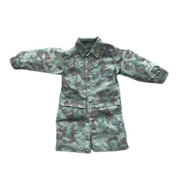 Imagem de KiBcsLic Casaco para Figura de ação em Escala 1/6, Uniforme para Figura de ação, Topo Cosplay, Roupa Casual Retrô, Casaco Mini de Manga Longa para Figuras de