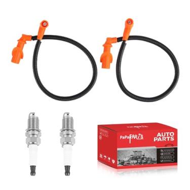 Imagem de PAPAPARTS Vela de ignição e fio de vela de ignição com tampa compatível com Polaris RZR 800 08-10, para Ranger 700 05-09, para Ranger 800 2010, para Sportsman 700 EFI 05-07, para Sportsman 800 05-15