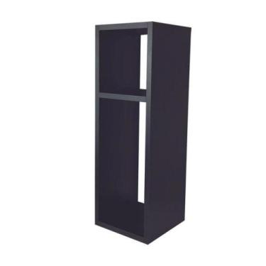 Imagem de Mesa De Cabeceira Pequena 20x20x60cm Preto para Quarto e Salas Decoraç