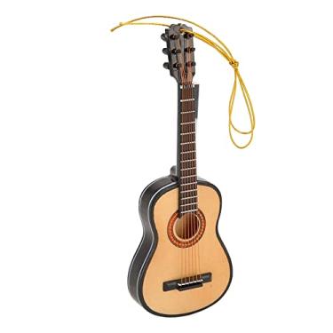 Imagem de Alomejor Guitarra Em Miniatura, Réplica de Mini Guitarra, Com Cordão, Ornamento de Exibição Não Jogável