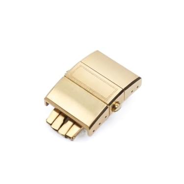 Imagem de HEPUP Para Ulysse Nardin Athens pulseira dobrável borracha silicone 316 aço inoxidável borboleta fecho 20 mm, 20mm, Ágata