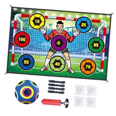 Imagem de simhoa Jogo de Futebol com Tapete e Bola - Acessórios Esportivos para Arremesso ao Alvo - Ideal para Festas e Festas na Praia, Style B
