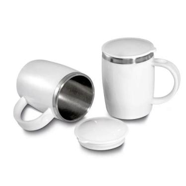 Imagem de Caneca Térmica com Tampa para 400ml Coffee Time - CANECARIA CATARINENS
