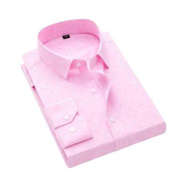 Imagem de Camisa Masculina De Manga Longa Xadrez Clássica Formal Casual Macia Co