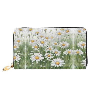 Imagem de XLLingL Carteiras de cartão de crédito impressas, bolsas longas de couro femininas, carteiras com zíper, carteira de viagem simples