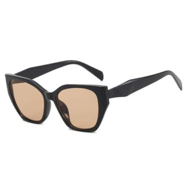 Imagem de Óculos de Sol Pequenos Estilo Olho de Gato com Gradiente de Cores Jelly, Unissex, Proteção UV400, Ideais para Esportes ao Ar Livre, Corrida e Ciclismo, Cor Chá Preto