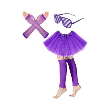 Imagem de Conjunto De Saia Tutu Neon Dos Anos 80 Para Mulheres PESENAR Acessório
