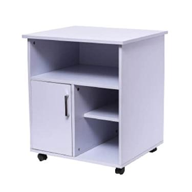 Imagem de U5GAAALPPQ9 Armário de arquivo, suporte de impressora com armário de escritório de armazenamento, armário de madeira sob a mesa com rodas, gabinete de escritório, armário de arquivo de escritório (cor