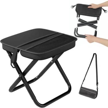 Imagem de Banqueta dobrável leve atualizada – uma cadeira compacta e portátil de acampamento e caminhada com uma bolsa de transporte, adequada para atividades ao ar livre, piqueniques, pesca, viagens de mochila