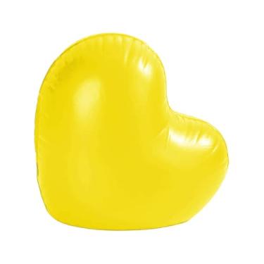 Imagem de ＫＬＫＣＭＳ Porta-lenços em formato de coração, organizador de guardanapos, dispensador de lenços decorativo moderno para sala de estar, Amarelo