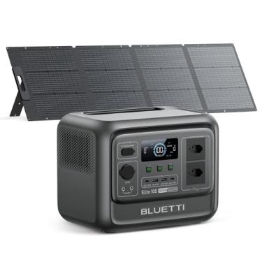 Imagem de BLUETTI Elite 100 V2 com Painel Solar 200W (envio separado), Estação Portátil 1024Wh, 2 Tomadas 120V|1800W, 35% mais compacta, ideal para camping e emergências