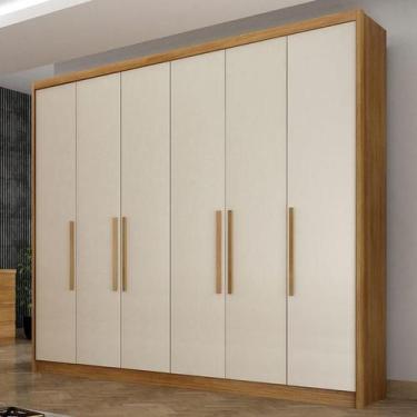 Imagem de Guarda Roupa Casal Ambiente Bolonha 6 Portas 6 Gavetas Cumaru 25 Fendi
