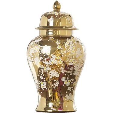 Imagem de Cofrinho de mesa requintado floral vaso de arranjo de flores antigo vaso de arranjo de flores criativo s requintado vaso de arranjo de flores para decoração de casa Living-A||A37xw19 cm