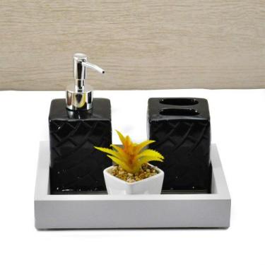 Imagem de Bandeja -P TRADICIONAL- Lavabo Banheiro Espelhada Pés silicone Madeira