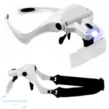 Imagem de Lupa Cabeça Oculos Com Led 5 Lentes P Joalheiro