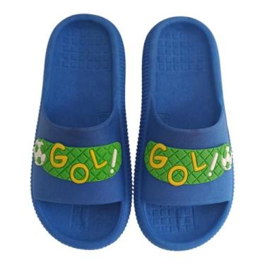 Imagem de Chinelo Slide Goool Brasil Copa Jogos Edição Limitada, Azul, 37/38