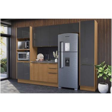 Imagem de Cozinha Modulada Kappesberg 5 Peças Vibra C5P159 Canela/Grafite Lacca