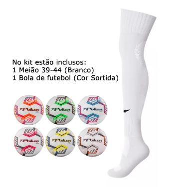 Imagem de Kit Meião Futebol Penalty Matis 39 - 44 + Bola Poker Futebol cor:;Tamanho:39 a 44-Masculino