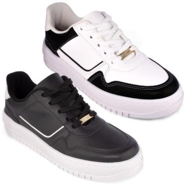 Imagem de Tênis Vizzano Feminino Moderno Confortável 1389120 Original, Preto, 35