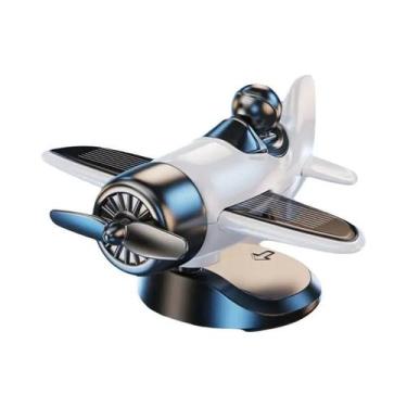 Imagem de Ornamento De Avião Rotativo Solar Para Painel De Carro 360 graus Decor