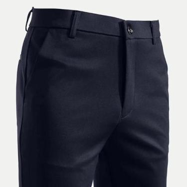 Imagem de Calças De Terno Masculinas plus Size Finas De Verão, Elásticas, Retas 