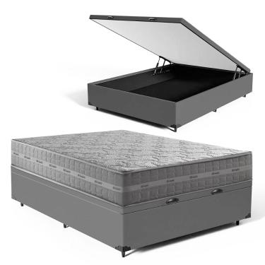 Imagem de Cama Box Baú com Colchão de Molas Ensacadas Ultra Spring Anjos Casal 138cm