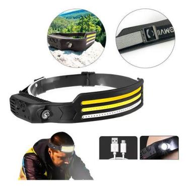 Imagem de Lanterna de Cabeça LED com 3 Fitas Recarregável USB Tipo-C - Nilo-impo