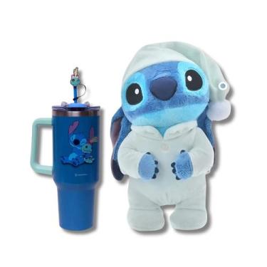 Imagem de COMP Kit Stitch Aventura e Descanso Copo Térmico 1,15L + Pelúcia Sleep