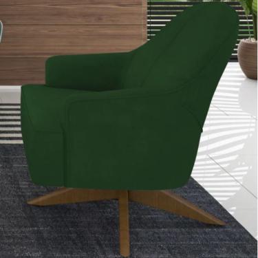 Imagem de Poltrona Toscana Giratória Linho Verde Molufan Estofados