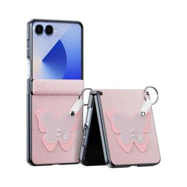 Imagem de Capa Flip De Couro Ultrafina Para Samsung Galaxy Z Flip7 FE Flip6 Com 