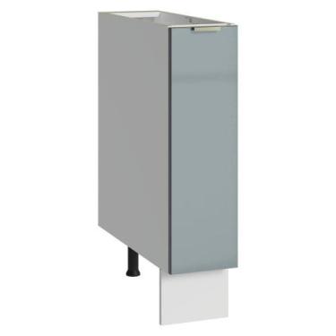 Imagem de Balcão Porta-temperos 20 Cm 1 Porta (sem Tampo) Branco/cinza Lux Mades