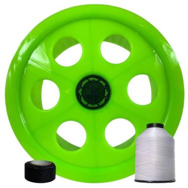 Imagem de Kit Pipa Carretilha 26cm Linha 10 De 1500 Jardas e Fita Dedo - Lamar, 