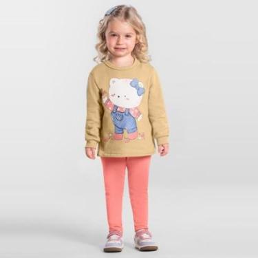 Imagem de Conjunto infantil menina de gatinho com glitter Brandili-Feminino