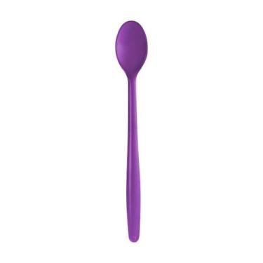 Imagem de Colher Longa Roxa Açai Descartável 500 Unidades - STRAWPLAST